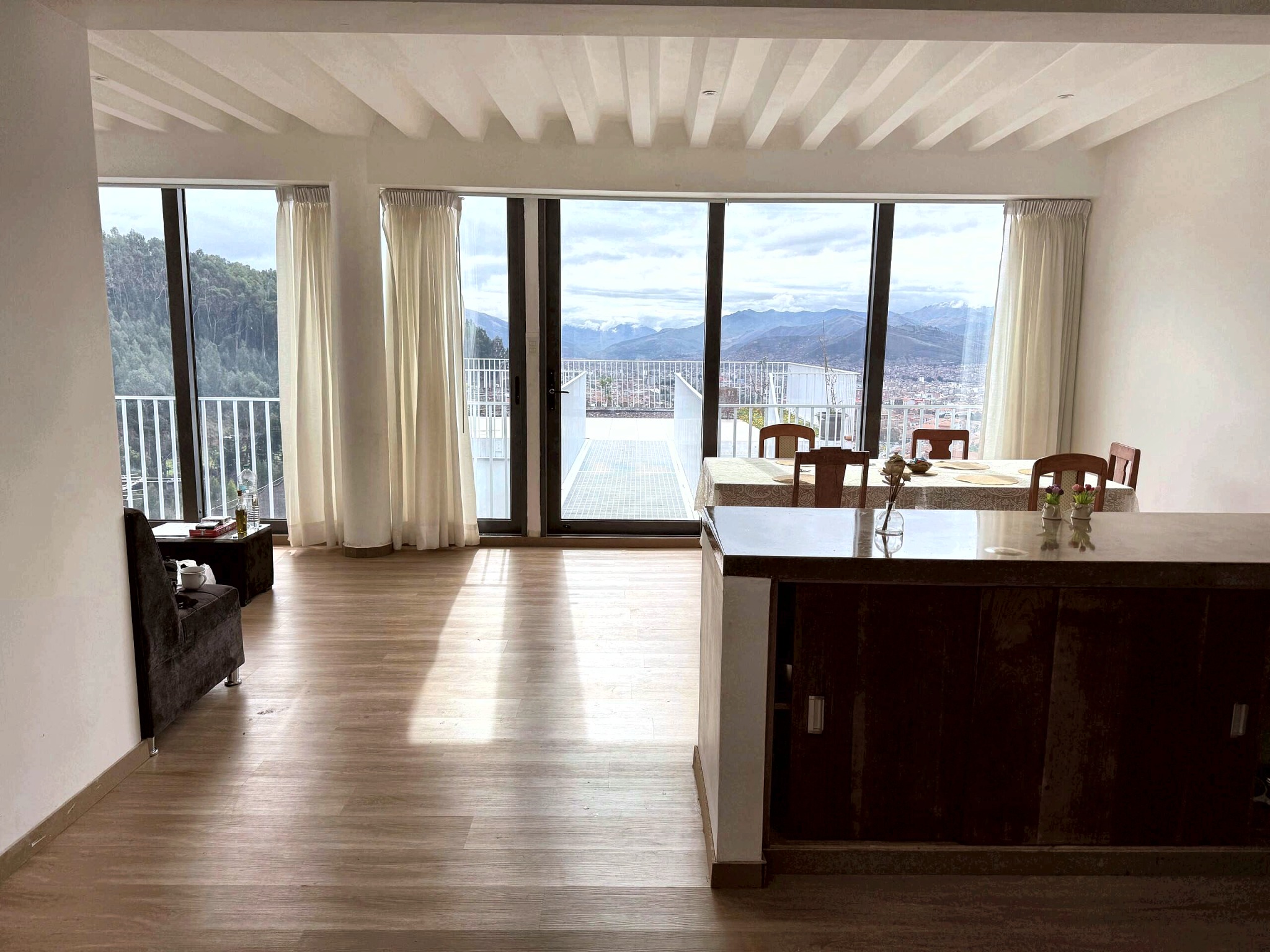Open living space facing the valley