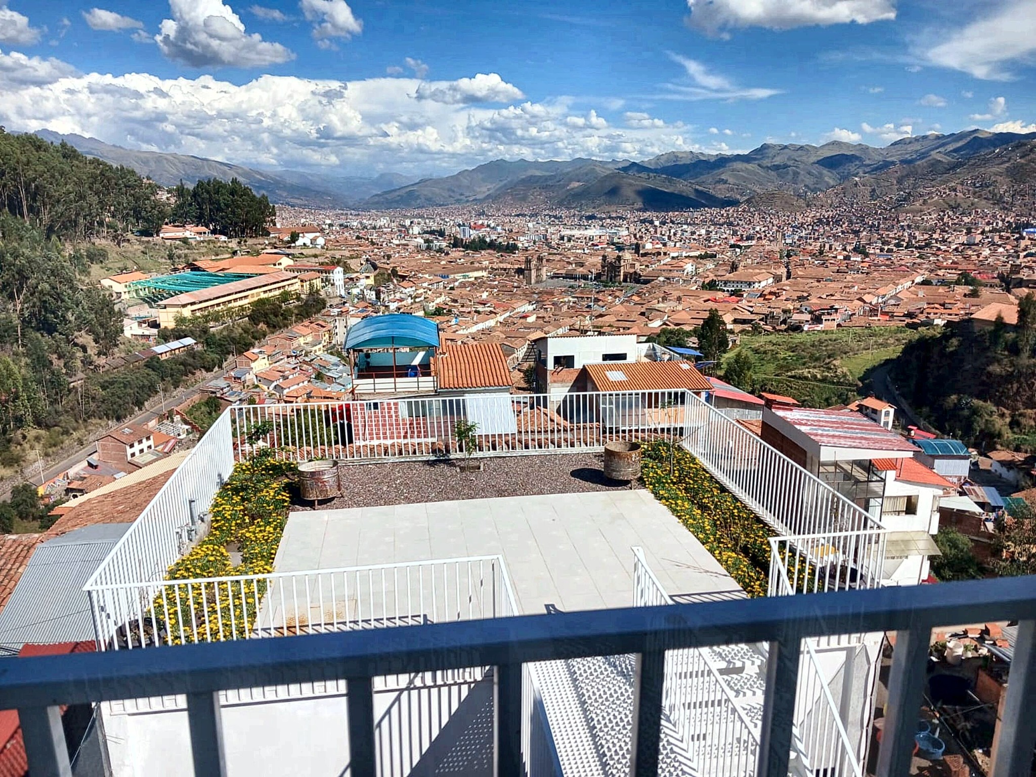 Climb to the terrace: the valley opens beneath you