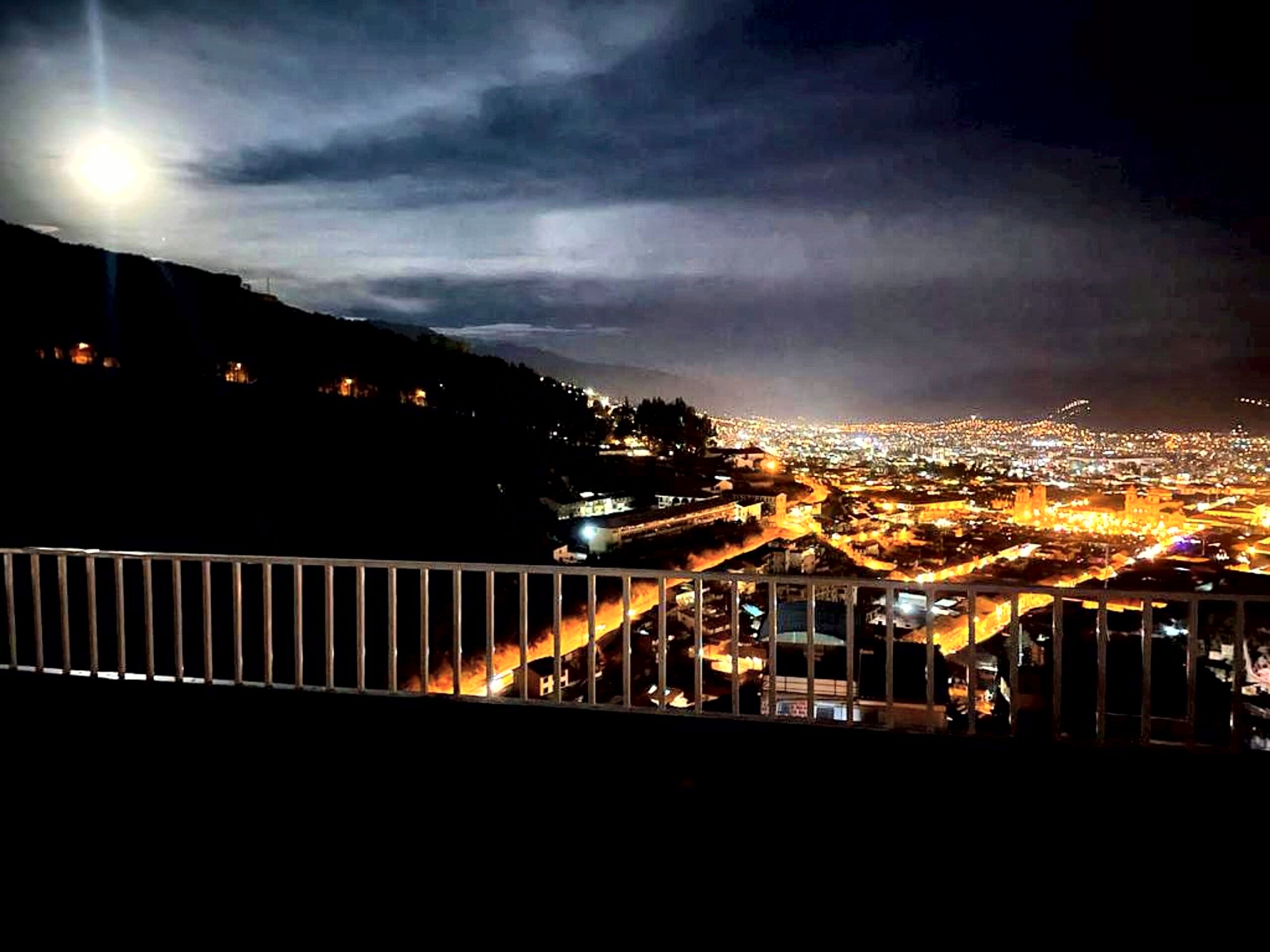 Cusco lights at night