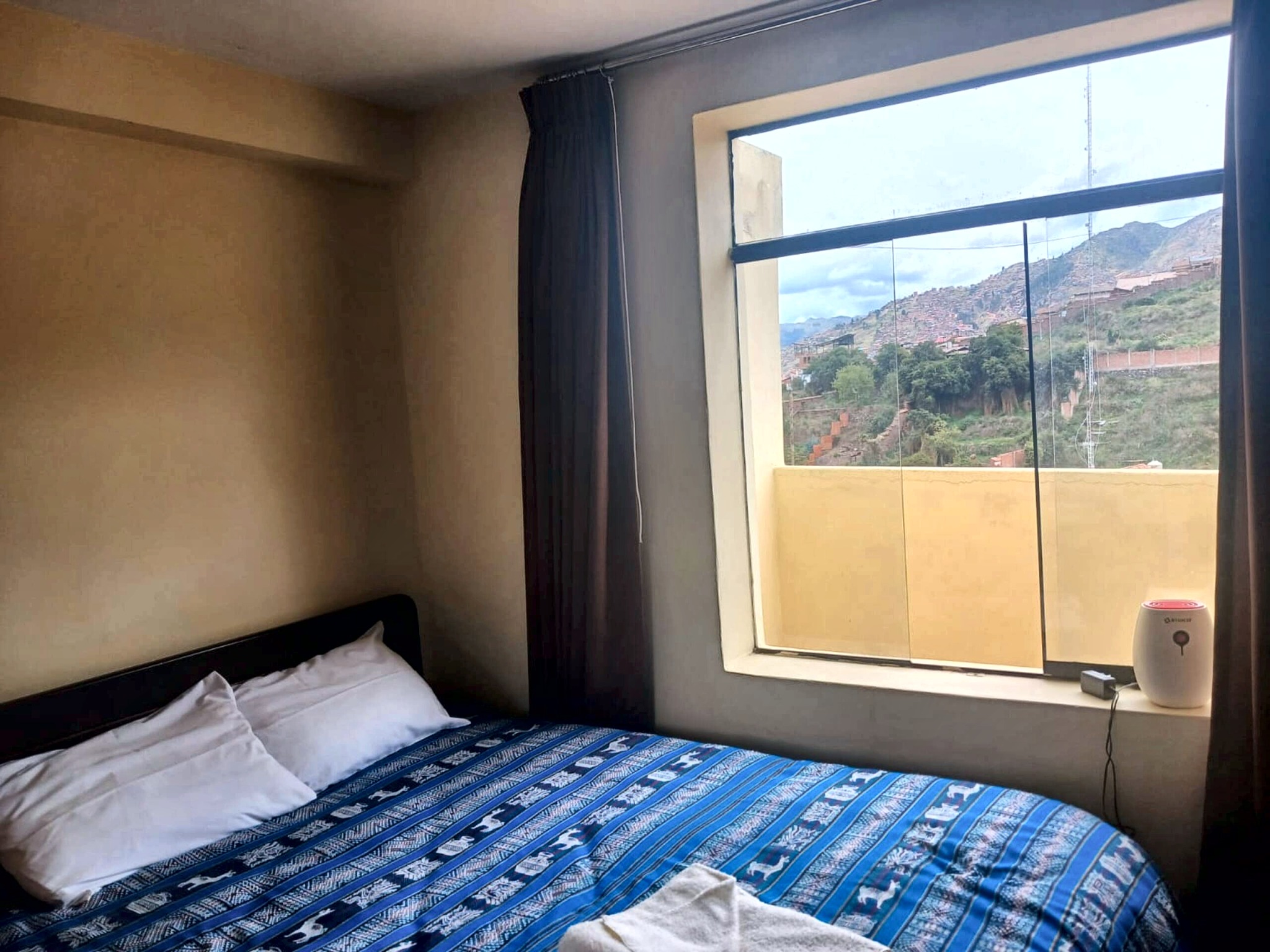 Bright bedroom with window view